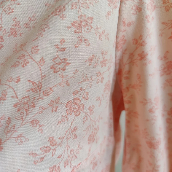Vintage Button Down Floral Shirt / Pink Two Tone / Sears / Small - Picture 3 of 8